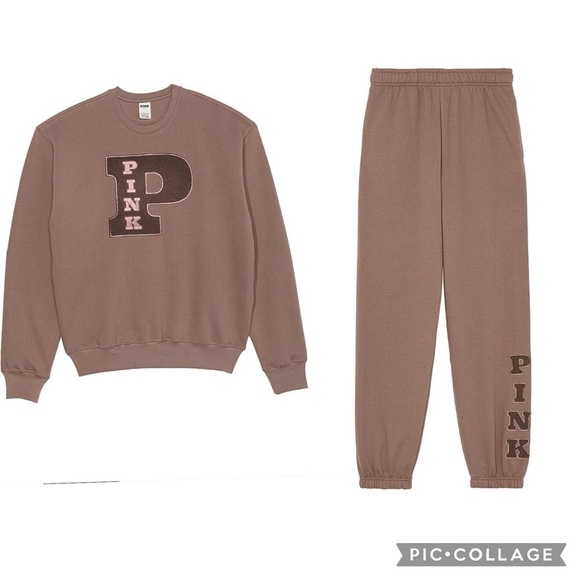 PINK Victoria’s Secret jogger sweatshirt set - Picture 1 of 8